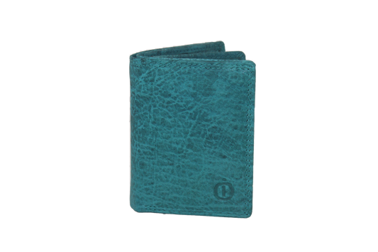 Creditcard houder / Pasjeshouder met ruimte voor kleingeld en biljetten. Turquoise 393