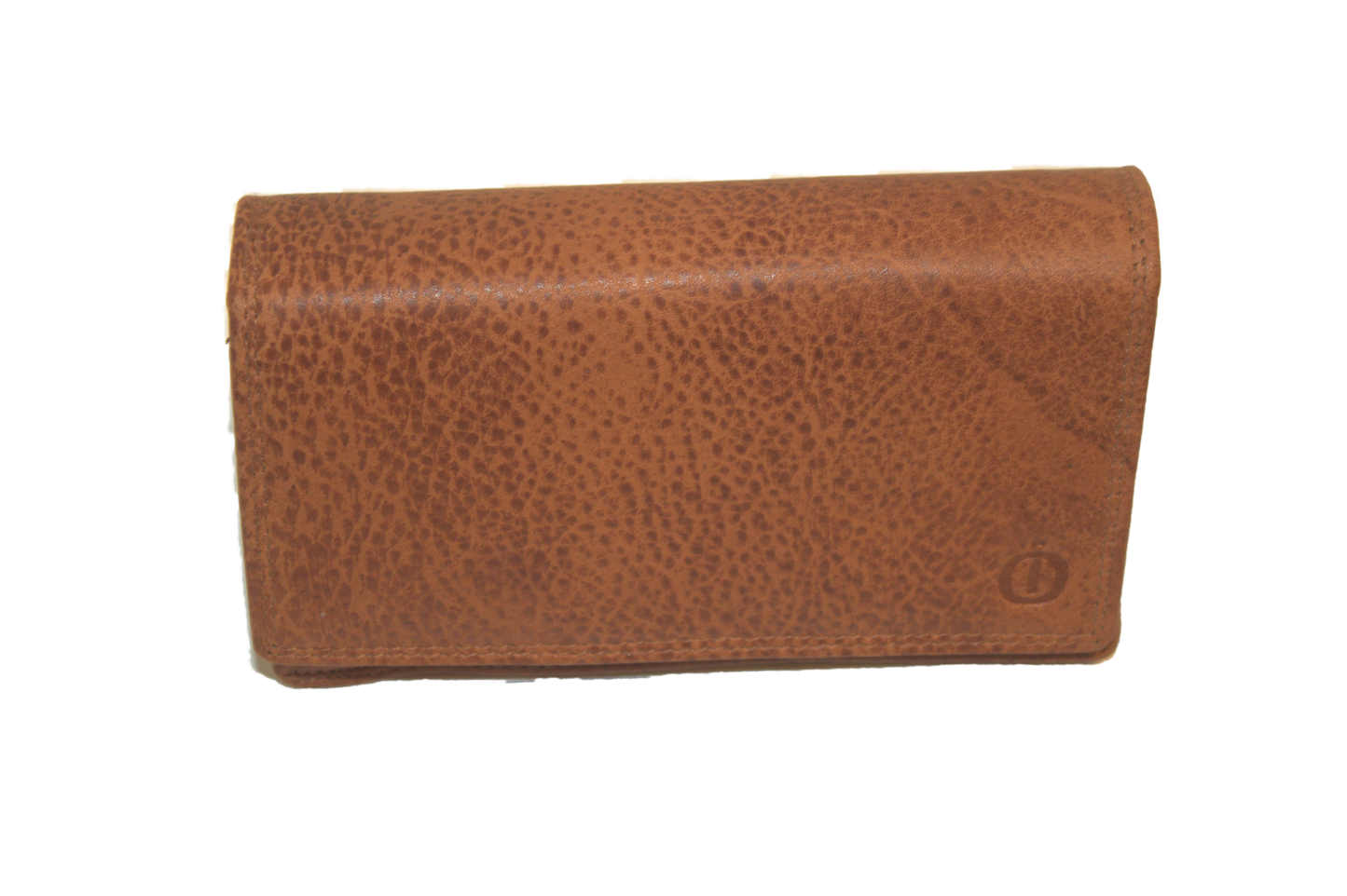 OI Europortemonnee/ overslag beurs / lange harmonica beurs voor dames / skim veilig / cognac / leder/ camel/ zand 214Cognac