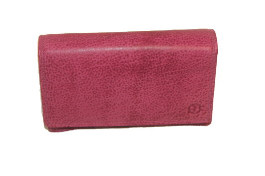 OI Europortemonnee/ overslag beurs / lange harmonica beurs voor dames / skim veilig / roze fuchsia /214 Fuchsia