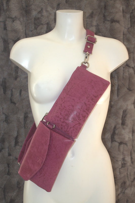 Schoudertasje / Festival Tasje/ Crossbody bag 472 Fuchsia