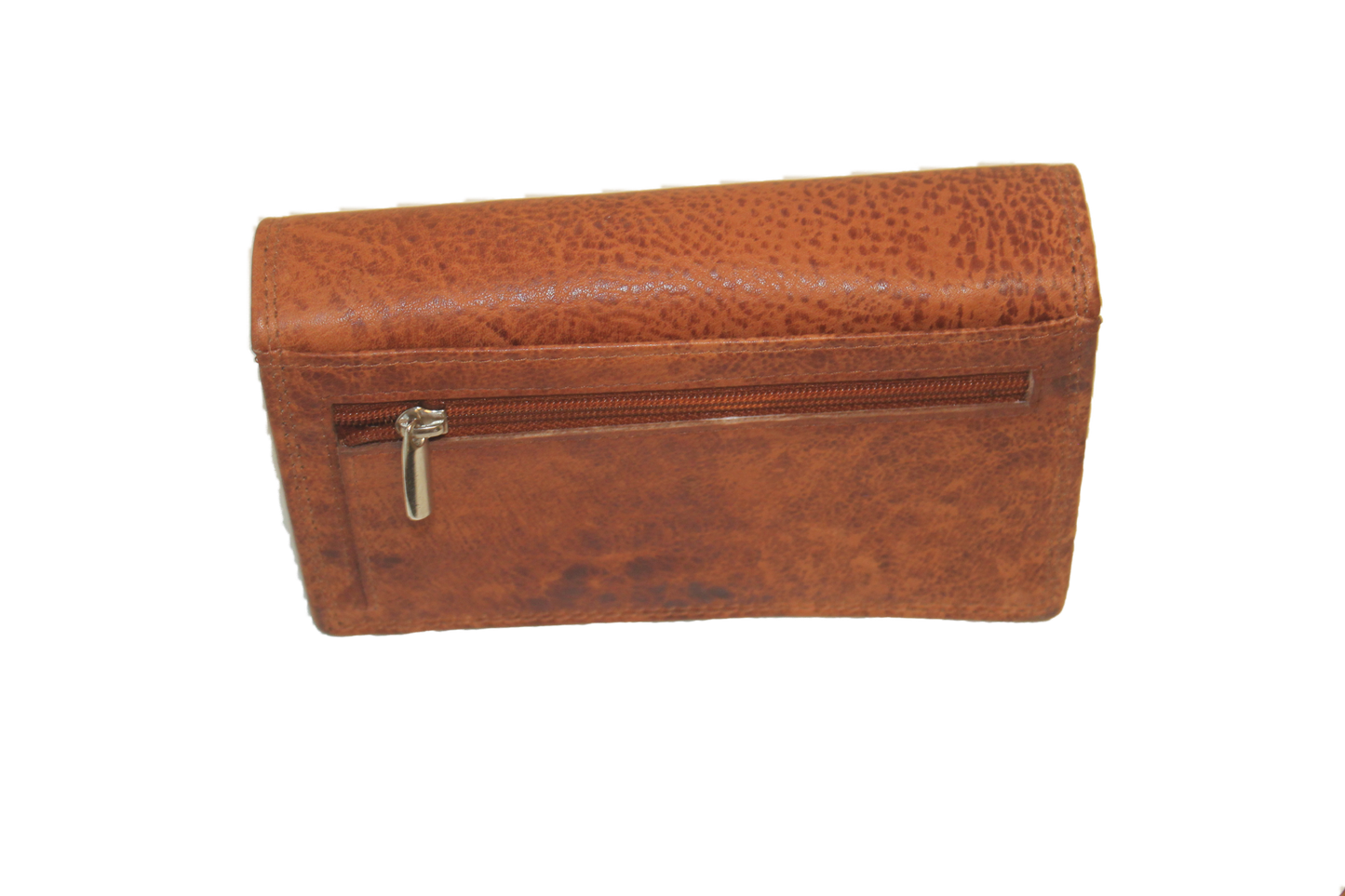 OI Europortemonnee/ overslag beurs / lange harmonica beurs voor dames / skim veilig / cognac / leder/ camel/ zand 214Cognac