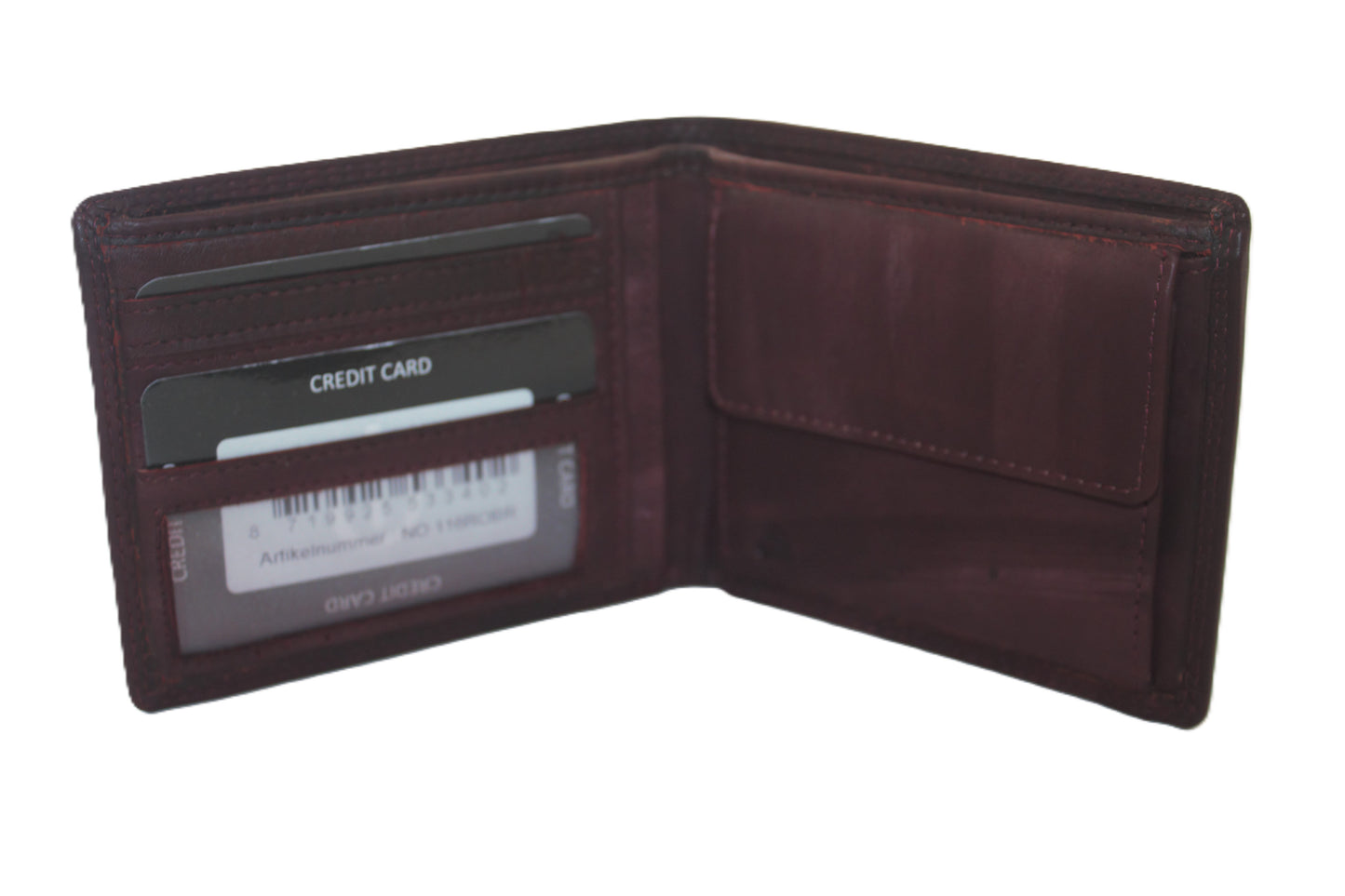 OI Billfold Laag 4 + 4 creditcards / anti skim / bordeaux 116ROBR