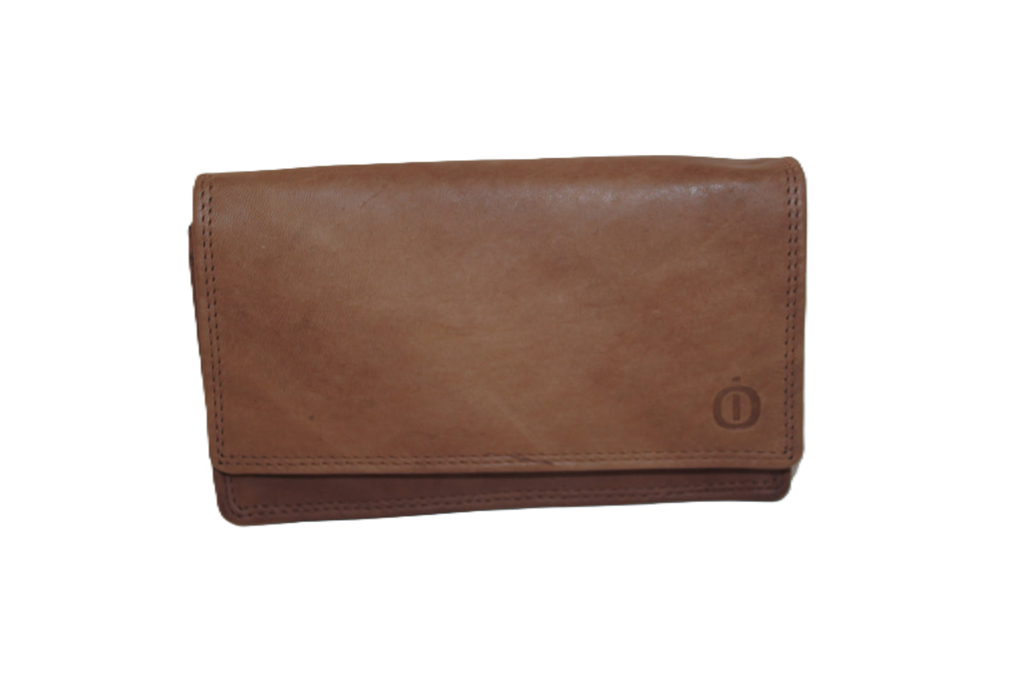 OI Europortemonnee/ overslag beurs / lange harmonica beurs voor dames / skim veilig / cognac/camel/zand 214ROT