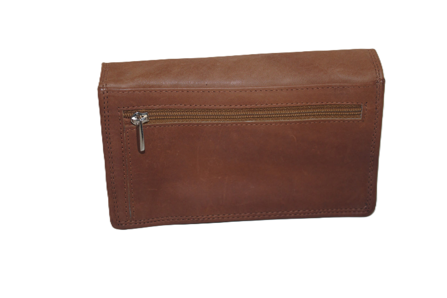 OI Europortemonnee/ overslag beurs / lange harmonica beurs voor dames / skim veilig / cognac/camel/zand 214ROT