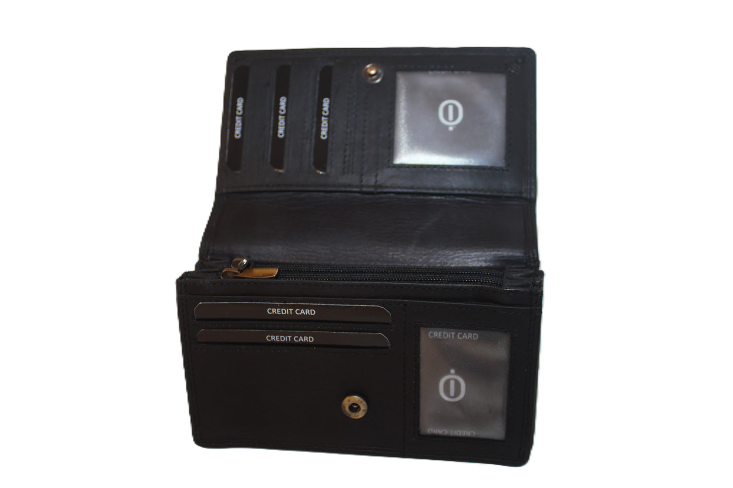 OI Europortemonnee / halflange harmonica beurs voor dames / skim veilig / Donker blauw 214ROBL