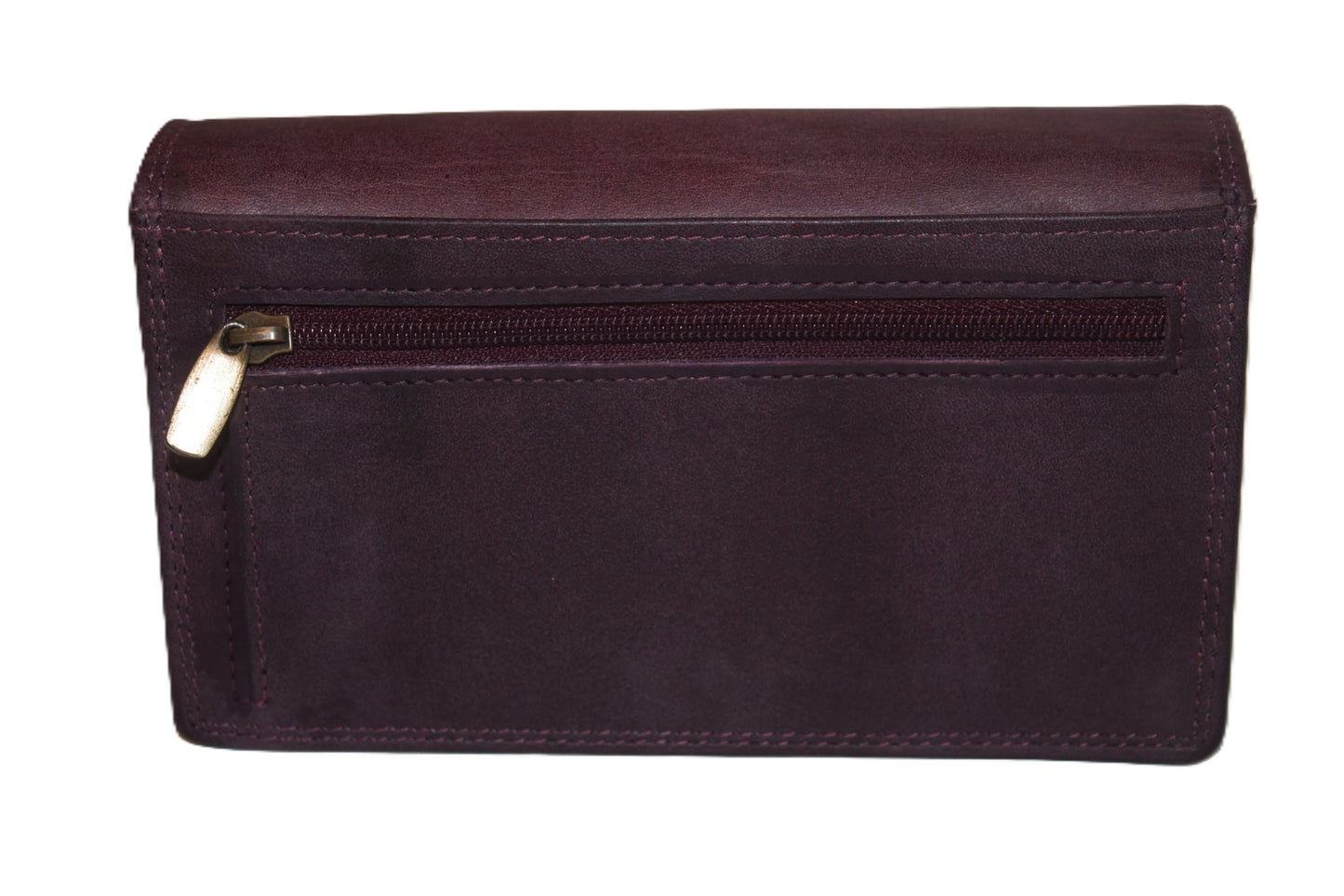 OI Europortemonnee / lange harmonica beurs voor dames / skim veilig / Bordeaux Aubergine 214ROBR