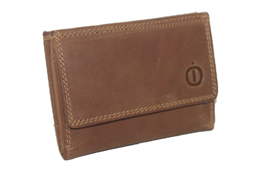 OI Portemonnee Klein / Hunter bruin leren beursje / RFID safe 150H
