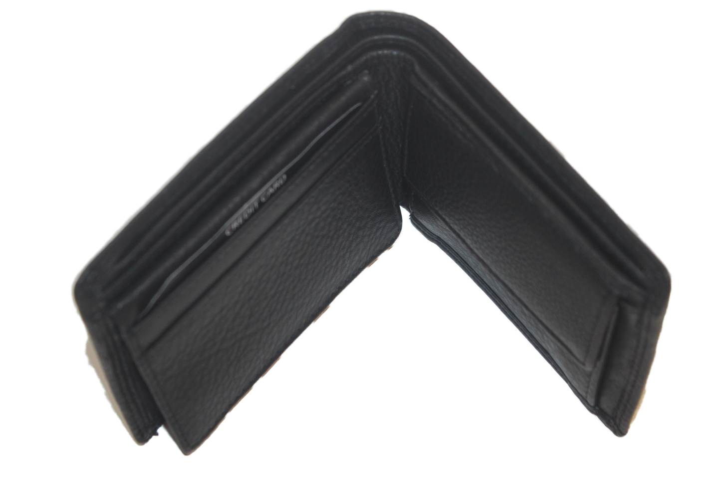 OI Heren Billfold / leren portemonnee klein en laag / RFID protected / zwart 180