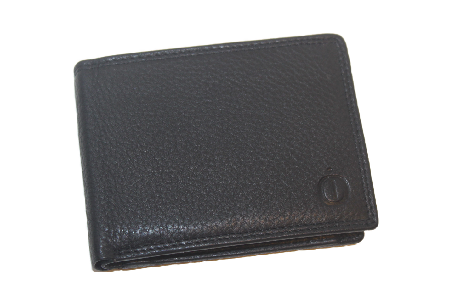 OI Heren Billfold / leren portemonnee klein en laag / RFID protected / zwart 180