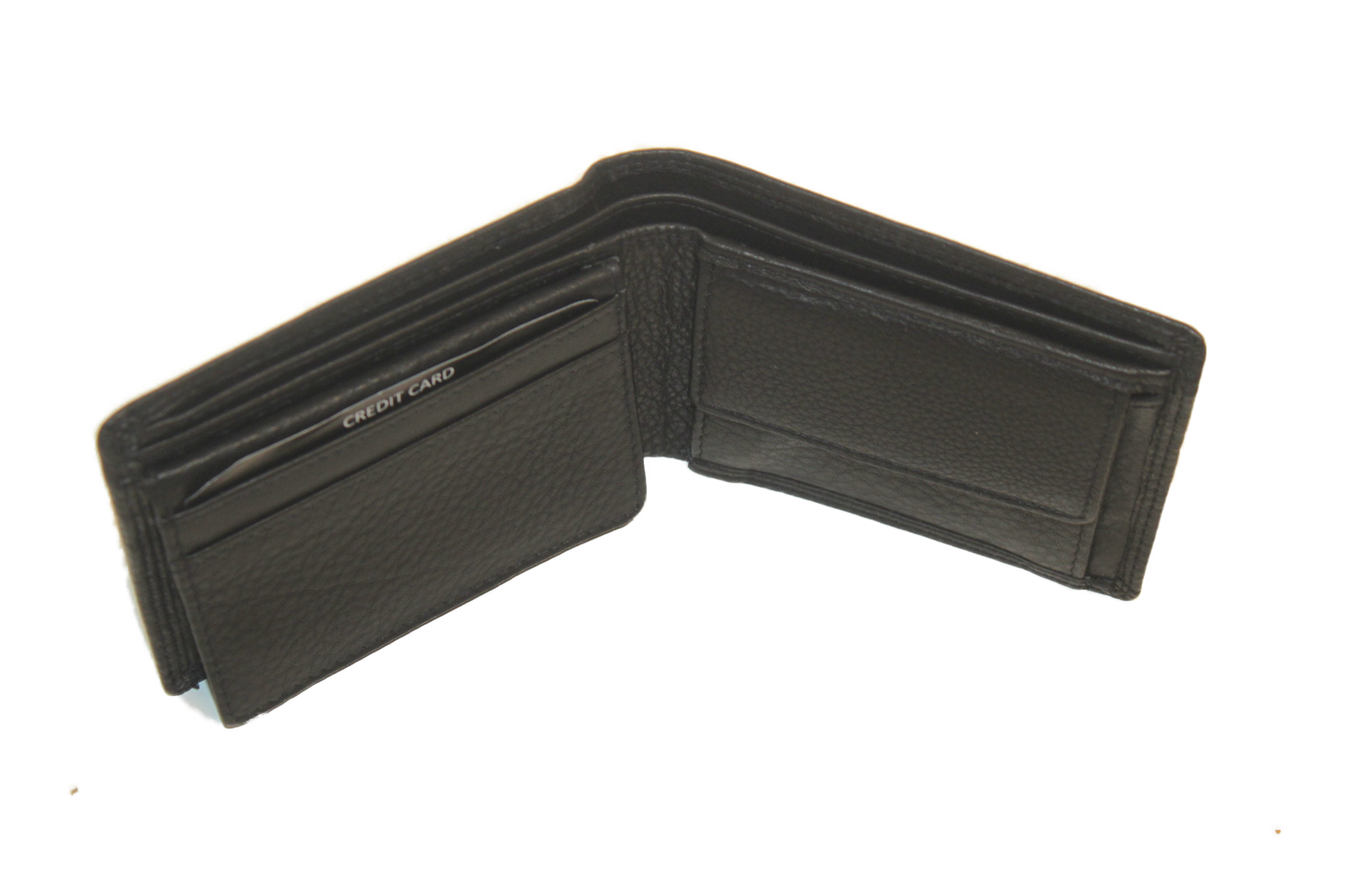 OI Heren Billfold / leren portemonnee klein en laag / RFID protected / zwart 180