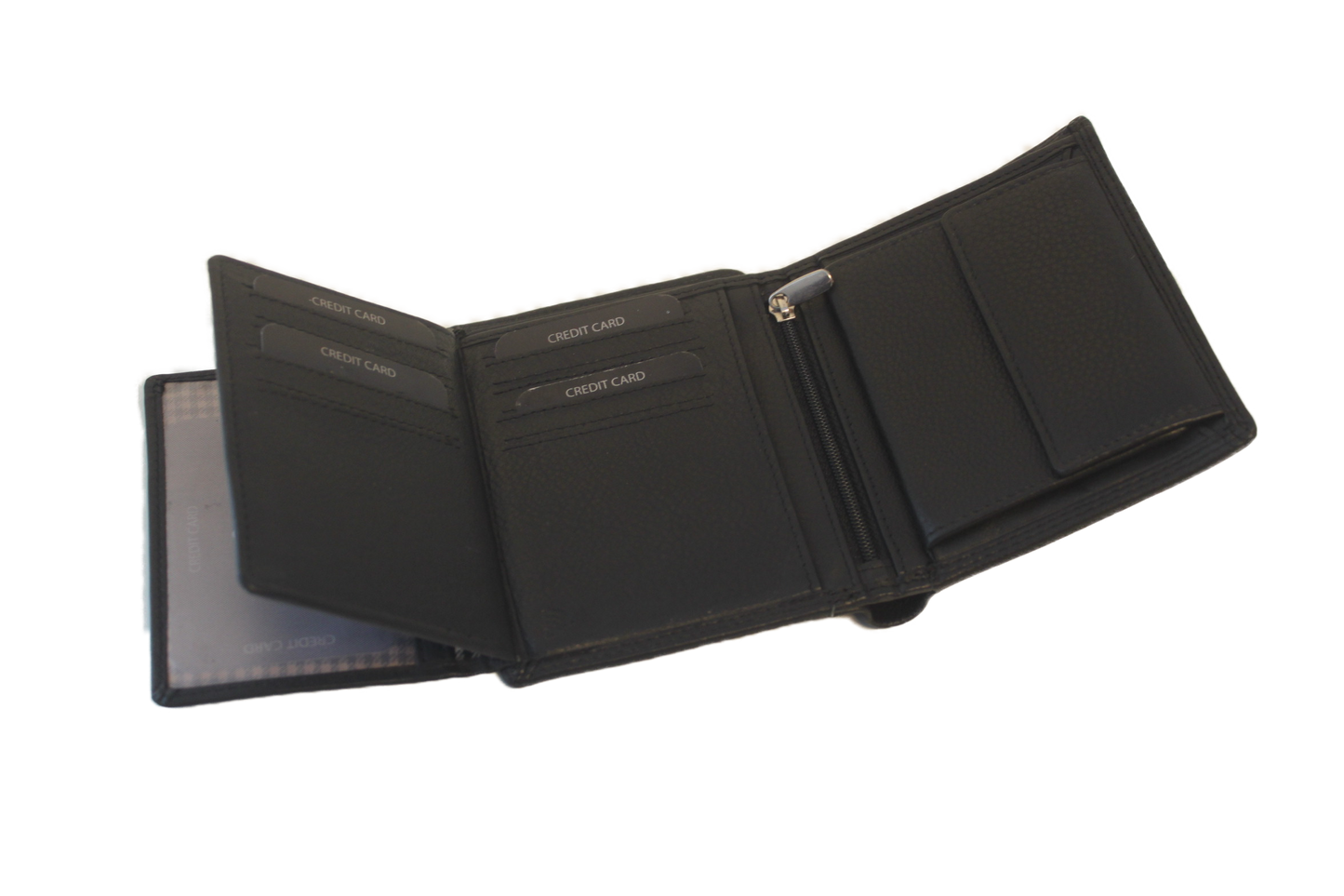 OI Heren billfold hoog zonder drukker 11 Pasjes zwart/ anti skim 112