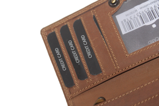 OI Overslagportemonnee smal met vacht/haar, RFID safe/ Hunter 167H