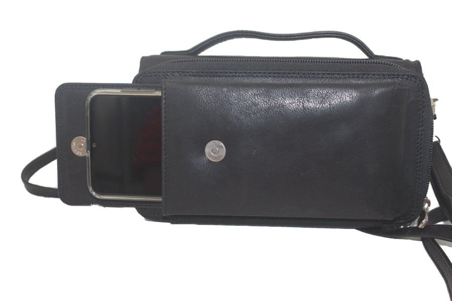 Festival tasje Zwart leder 322