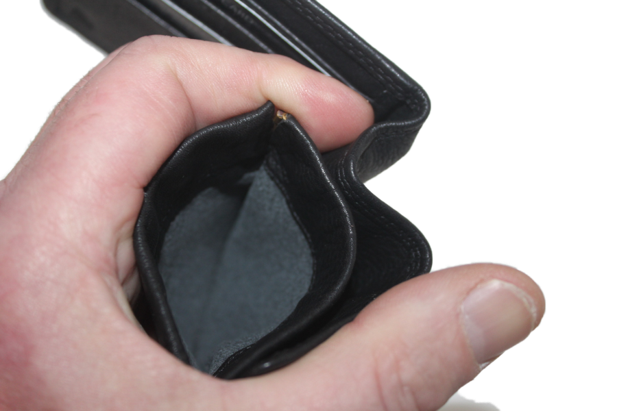 OI Dollarclip met ruimte voor kleingeld / ouderwetse portemonnee / anti skim / zwart 172