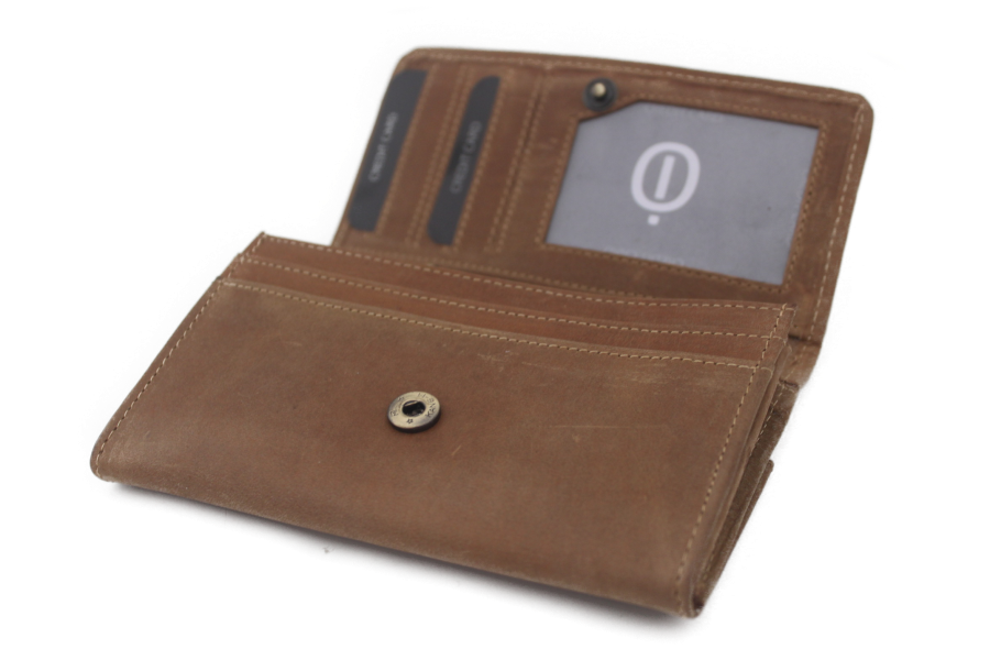 OI Overslagportemonnee smal met vacht/haar, RFID safe/ Hunter 167H