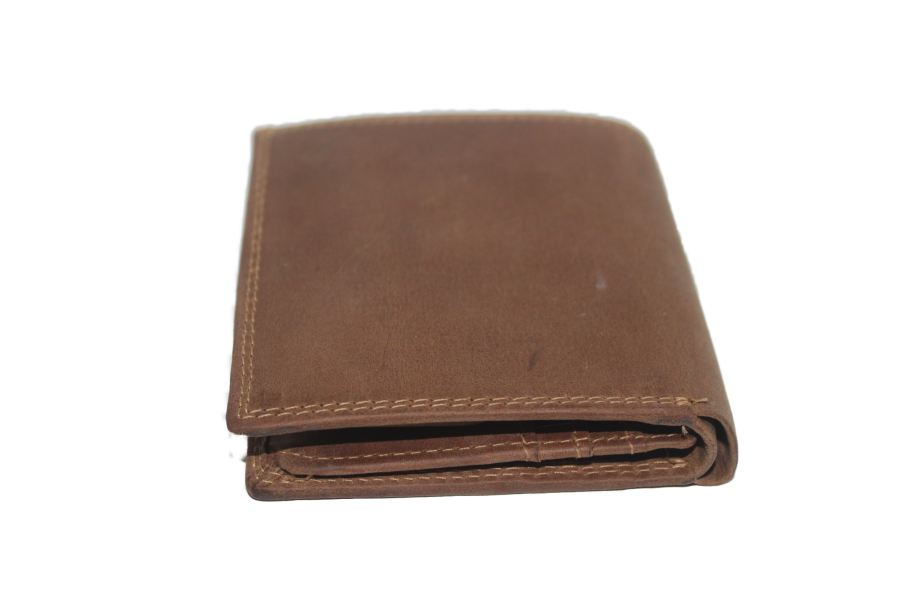 OI Kleine leren billfold / hoge heren portemonnee / RFID safe / Hunter bruin 179H