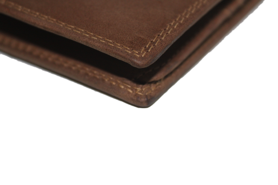 OI Kleine leren billfold / hoge heren portemonnee / RFID safe / Hunter bruin 179H