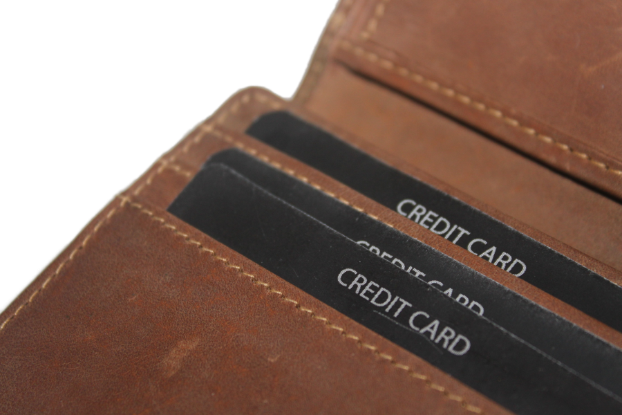 OI Kleine leren billfold / hoge heren portemonnee / RFID safe / Hunter bruin 179H