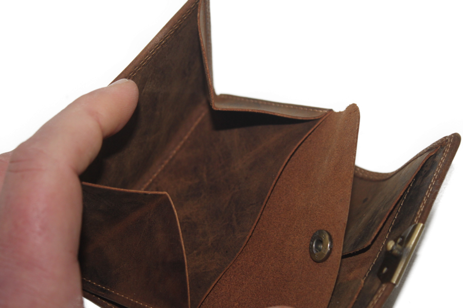 Hunter bruine Bakbeurs / opa-portemonnee / oud model origineel 250H