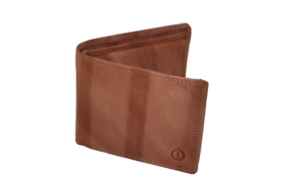OI Billfold Laag 4 + 4 creditcards / anti skim / camel/cognac 116ROT