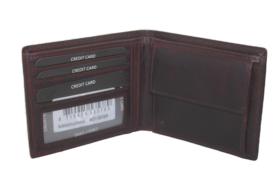 OI Billfold Laag 4+ 4 creditcards / anti skim / bruin 116VBR