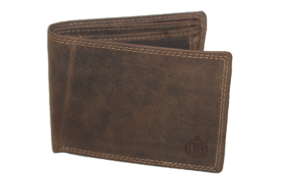 OI Heren Billfold leer / portemonnee klein en laag / RFID protected / Hunter 180H