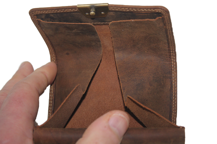 Hunter bruine Bakbeurs / opa-portemonnee / oud model origineel 250H