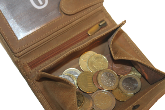 OI Hoog model billfold met wiener schachtel uitgebreid, vierkant muntgeld vakje / Hunter 149H