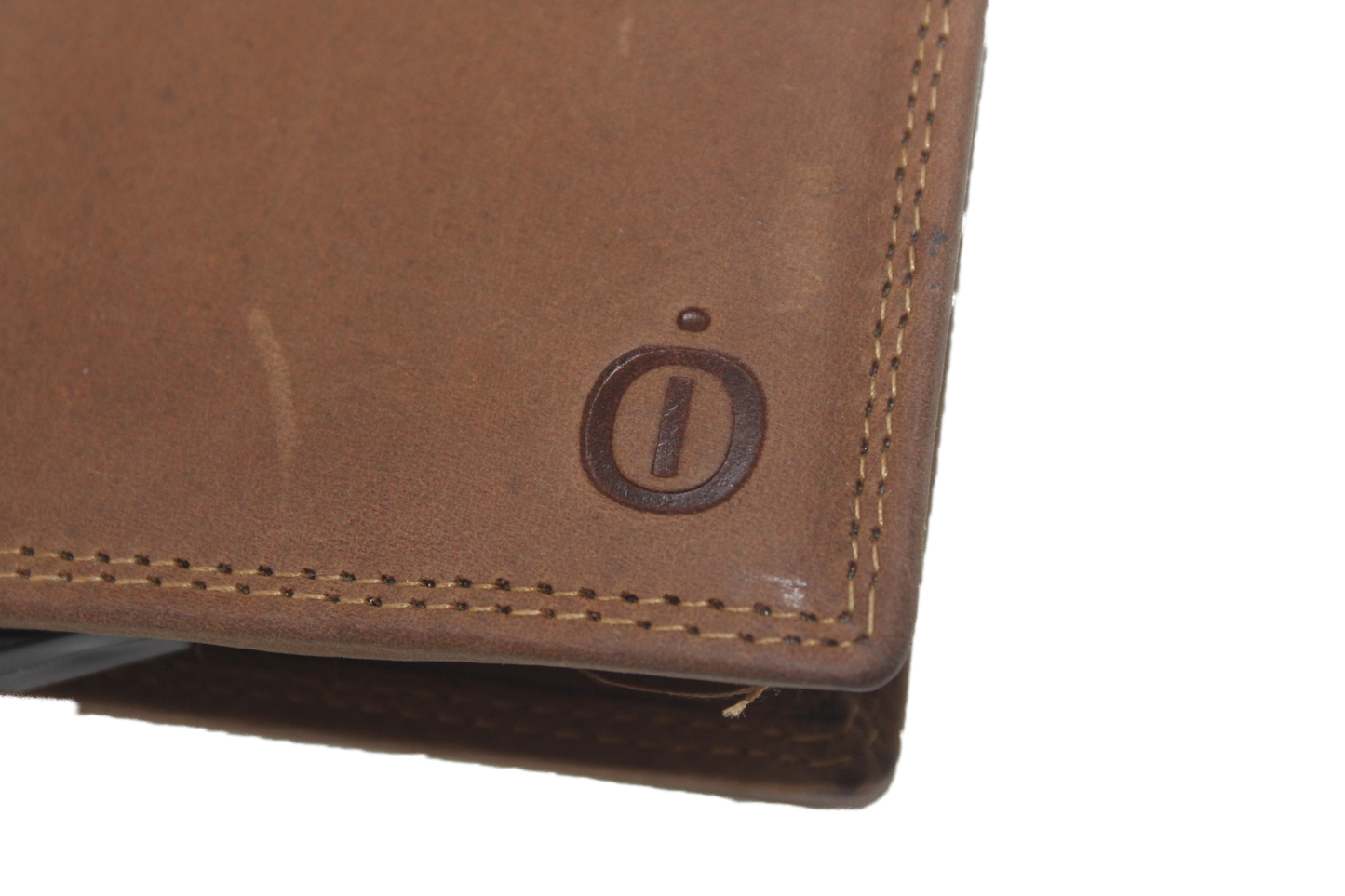 OI leren Billfold / gewone portemonnee met cardprotector/ pasjeshouder groot / anti skim 115H