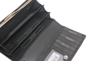 OI Beugelportemonnee / knip beurs / lang / Zwart 197