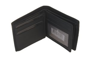 OI Heren billfold laag 12 pasjes klein / anti skim zwart 109