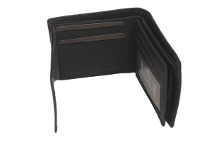 OI Heren billfold laag 12 pasjes klein / anti skim zwart 109