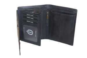 OI Heren billfold hoog 11 Pasjes Blauw / anti skim 104ROBL