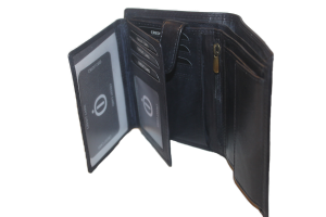 OI Heren billfold hoog 11 Pasjes Blauw / anti skim 104ROBL
