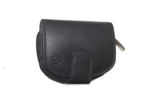 OI Dames portemonnee leer / klein halfrond beursje / zwart / RFID safe 273