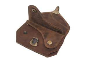 OI Portemonnee oud model / met drukkers en schuifslotje/ Skim safe/ Hunter bruin 178H