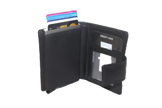 OI Billfold met cardprotector Zwart / anti skim 106