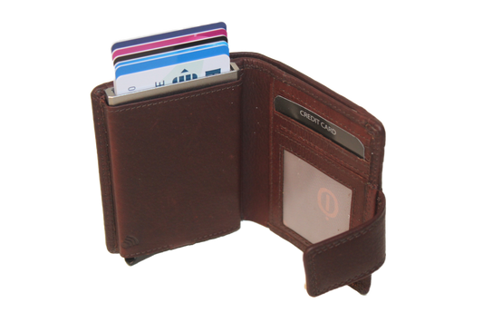 OI Billfold met cardprotector bruin  / anti skim 106VBR