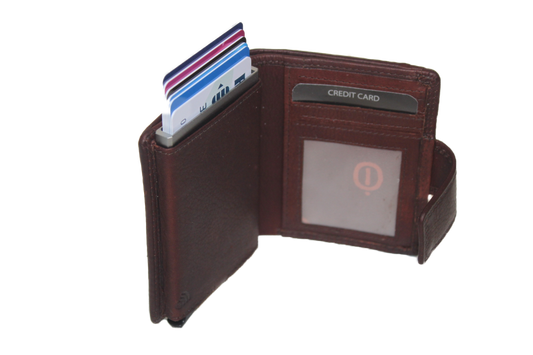 OI Billfold met cardprotector bruin  / anti skim 106VBR