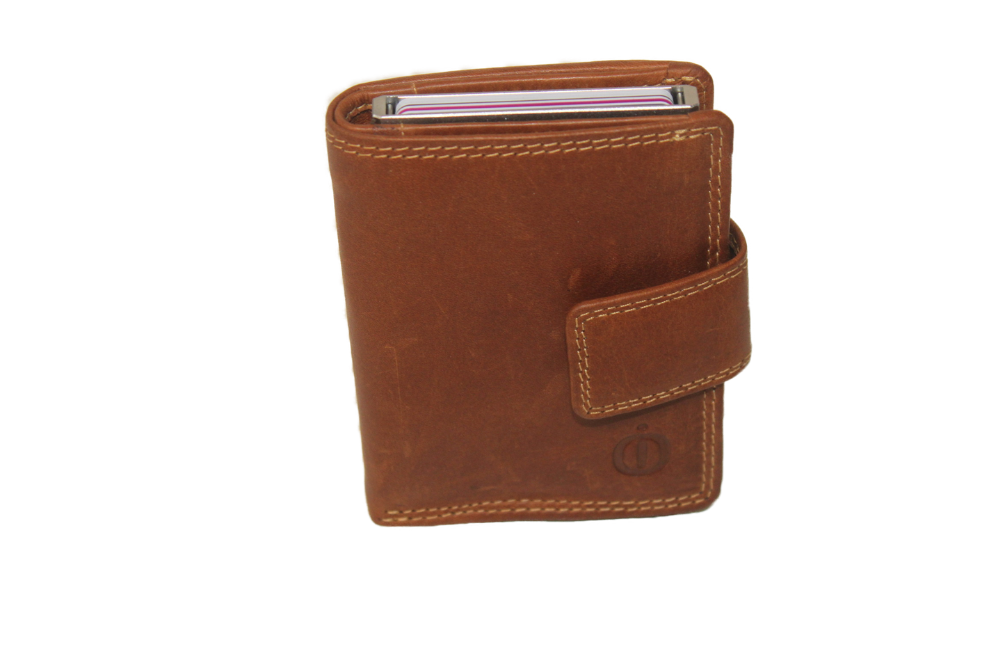 OI Billfold met cardprotector Cognac / anti skim 106VC