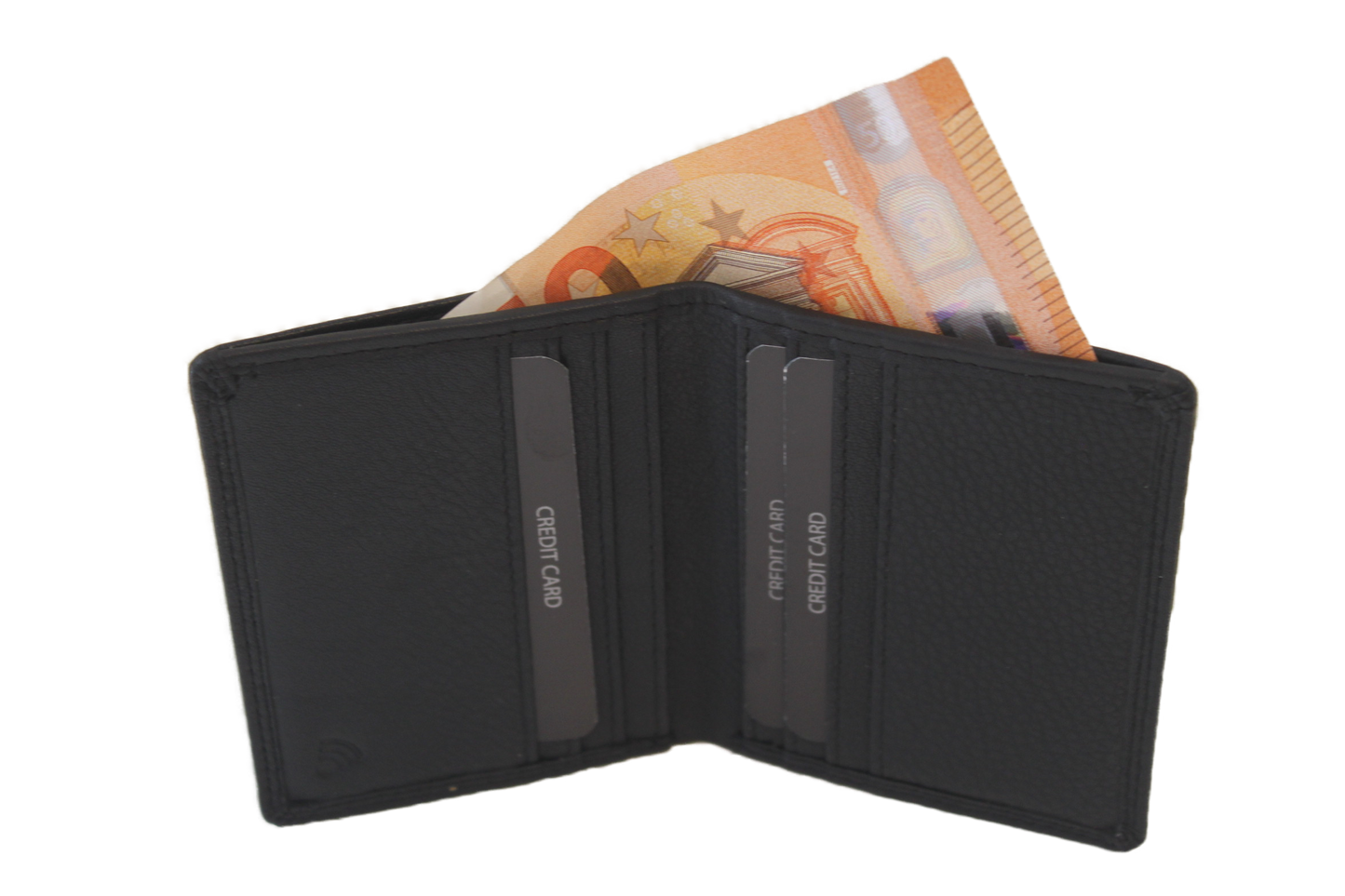 OI Creditcardmapje met ruimte voor biljetten / anti skim / zwart 195