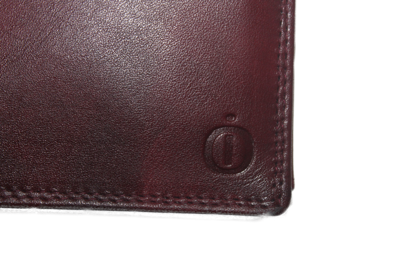 OI heren billfold / portemonnee laag model leer / anti skim / rood / bordeaux 102ROBR