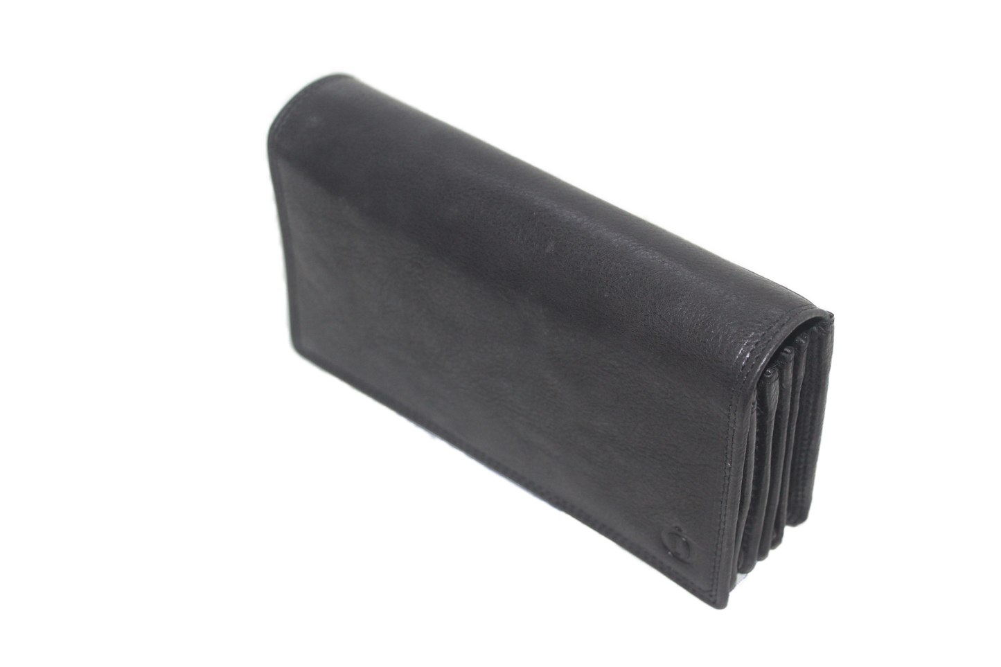 OI zwart leren dames portemonnee met soufflé/ harmonicabeurs extra groot xxl / huishoudportemonnee / zwart 249VI black