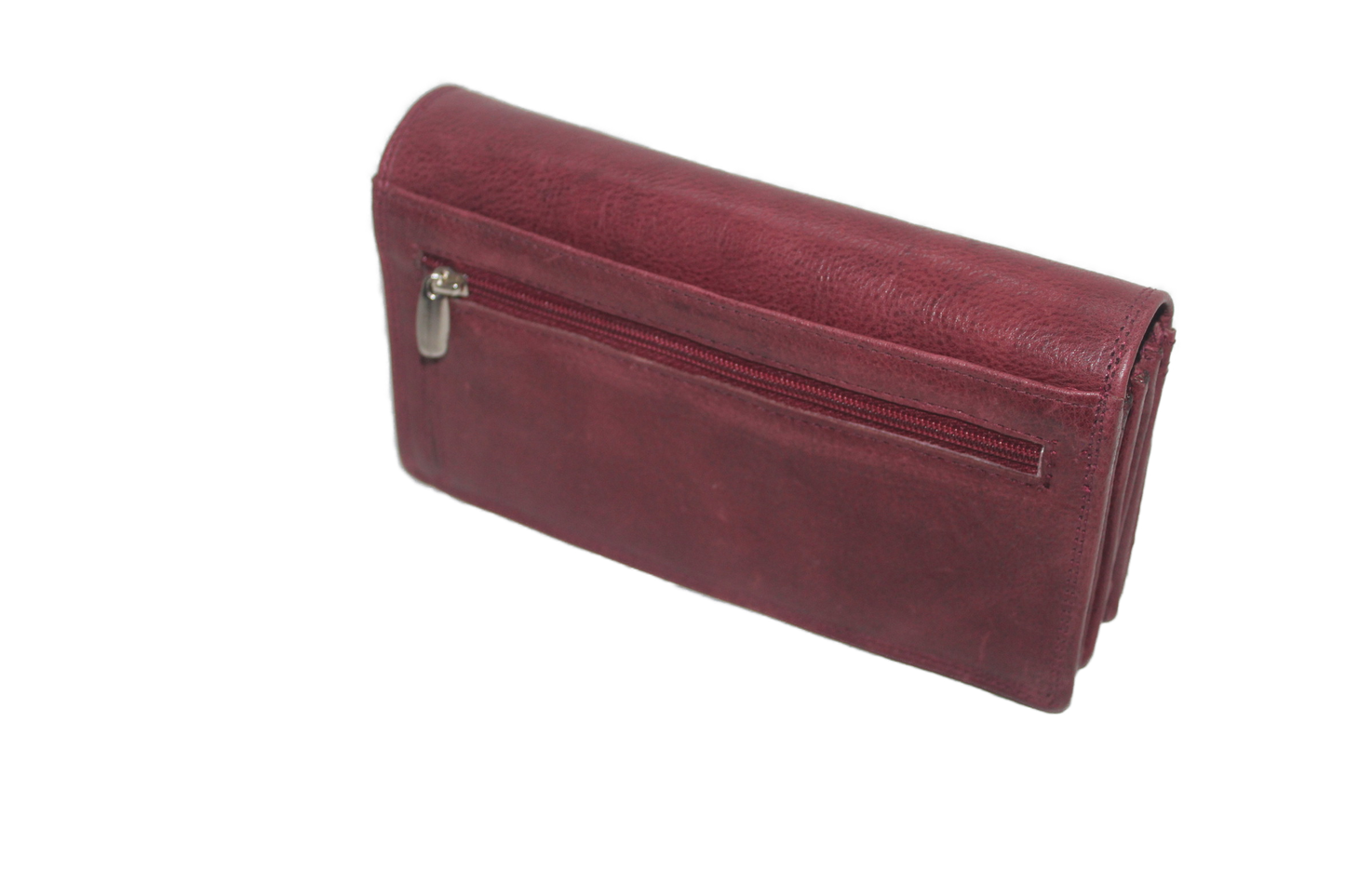 OI leren dames portemonnee met soufflé/ RFID safe / bordeaux rode harmonicabeurs extra groot xxl / huishoudportemonnee 249VI Bordeaux