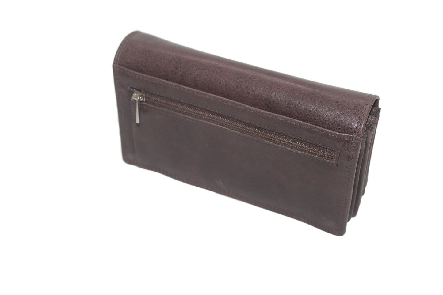 OI bruine dames portemonnee met soufflé/ harmonicabeurs extra groot xxl / huishoudportemonnee 249VI Brown