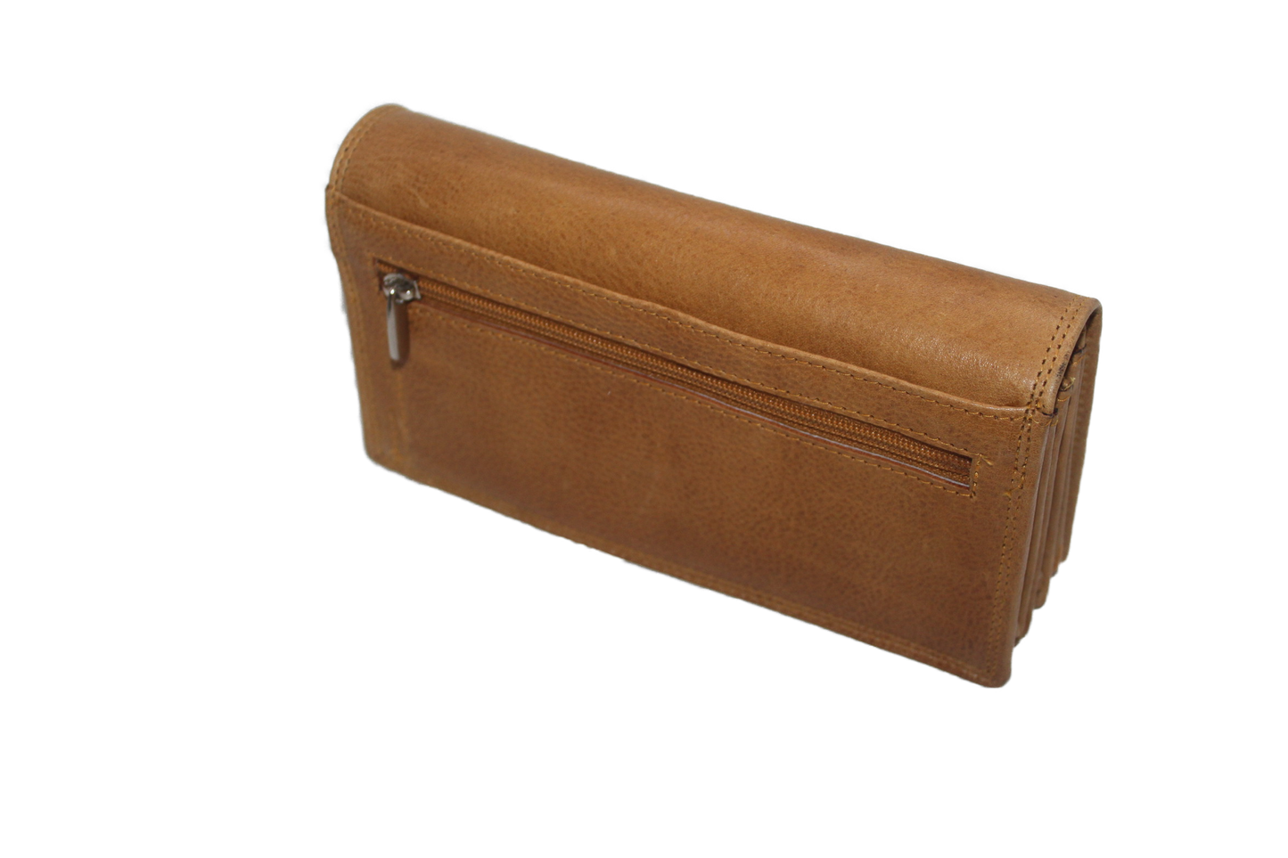 OI leren dames portemonnee met soufflé/ harmonicabeurs geel extra groot / anti skim 249VI Yellow