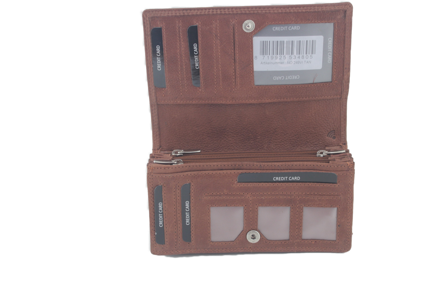 OI cognac leren dames portemonnee met soufflé/ harmonicabeurs extra groot xxl, OI leren dames portemonnee met soufflé/ harmonicabeurs extra groot xxl / huishoudportemonnee 249VI Tan