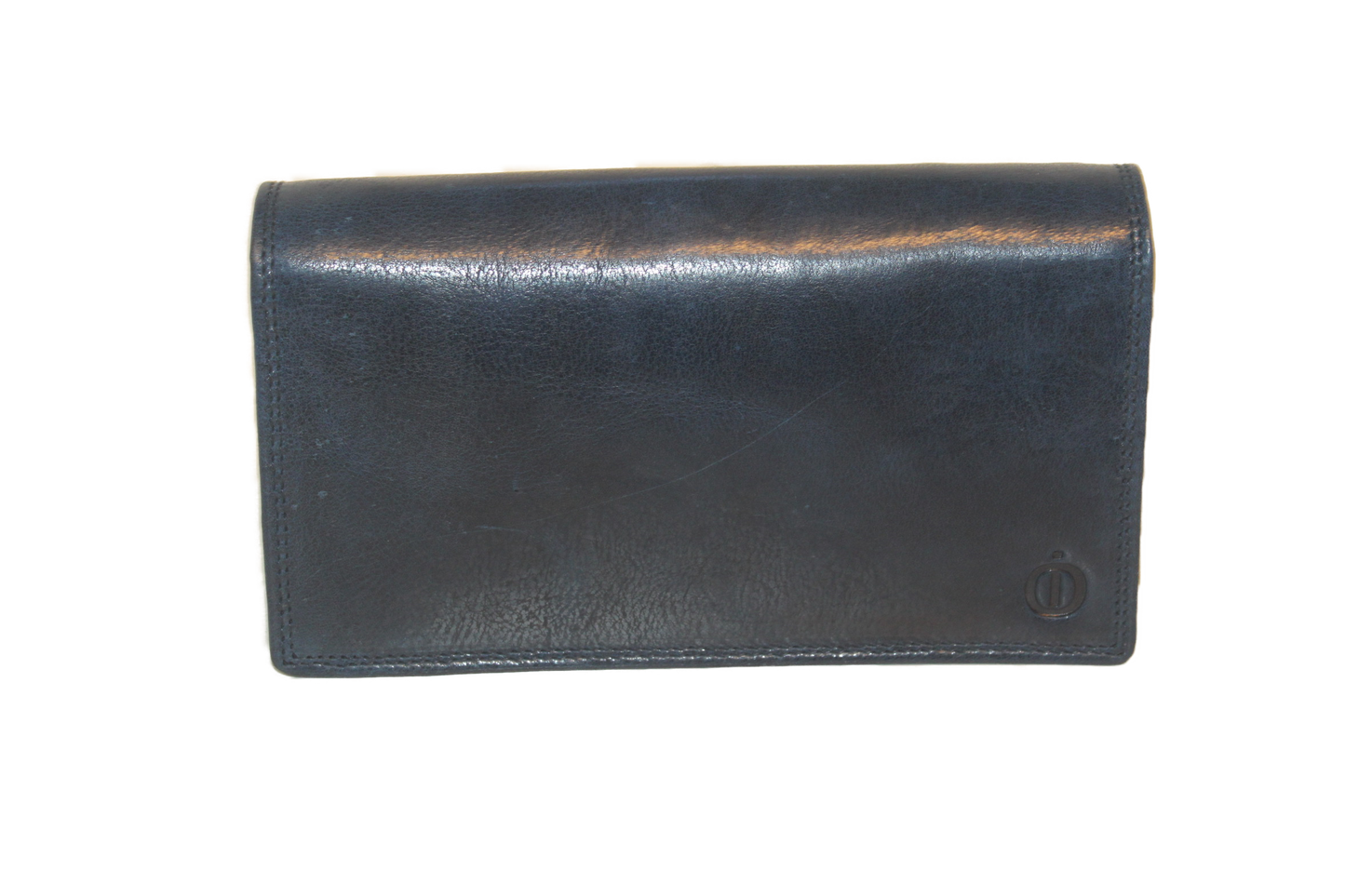 OI leren dames portemonnee met soufflé/ Blauwe harmonicabeurs extra groot xxl / huishoudportemonnee 249VI Blue