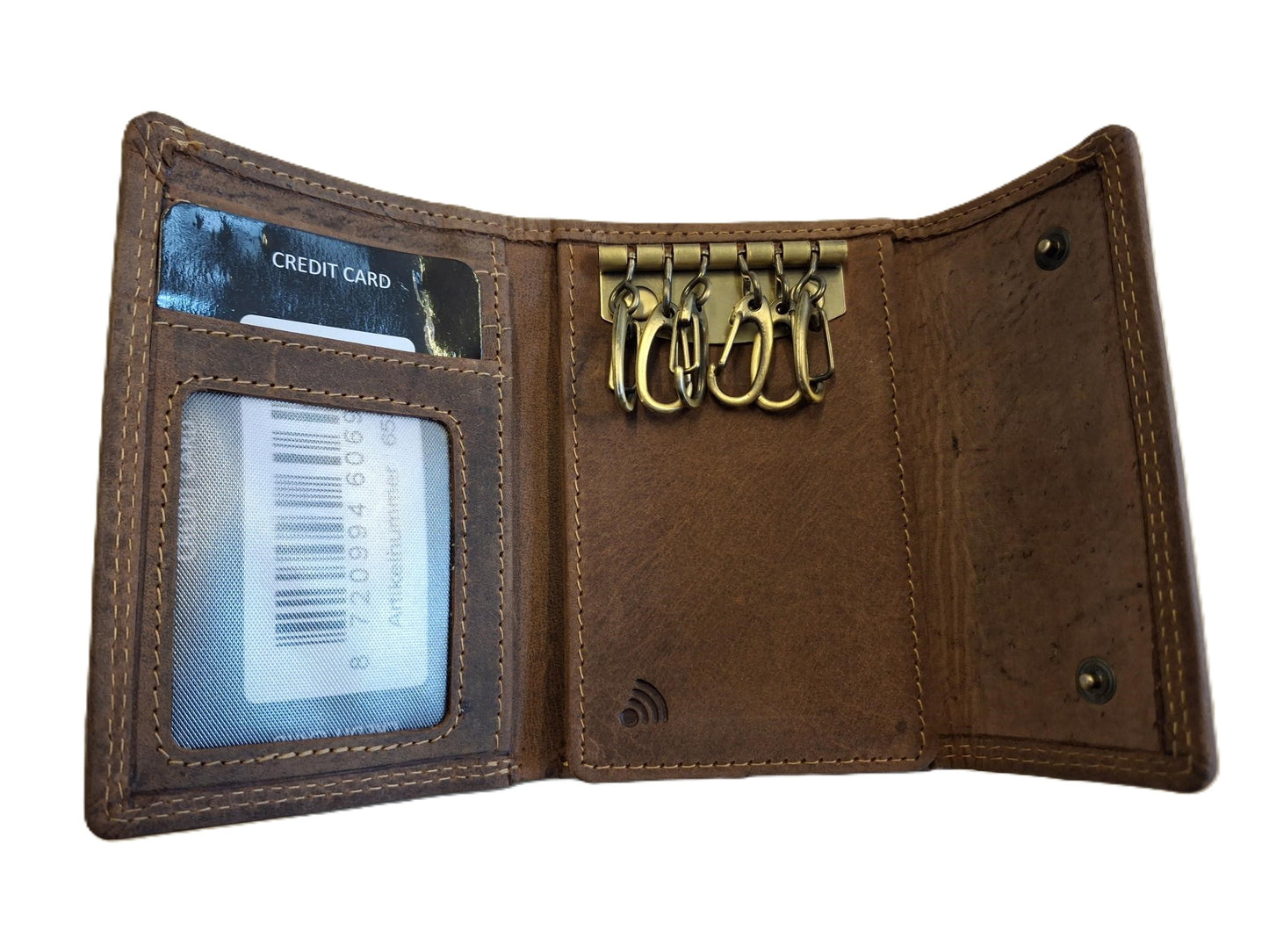 Sleuteletui met haken geschikt voor pasjes en biljetten 653H