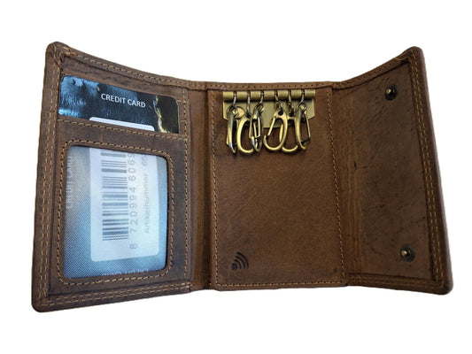 Sleuteletui met haken geschikt voor pasjes en biljetten 653H